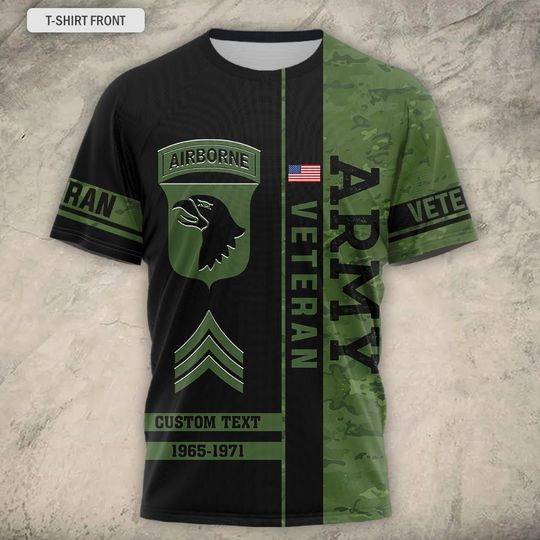 Customized US Army Divisions Veteran T-Shirt