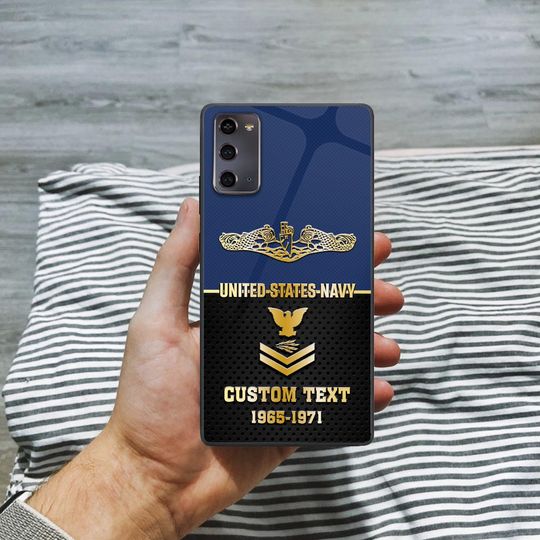 Customized US Navy Badges Veteran Proudly Served Phone Case