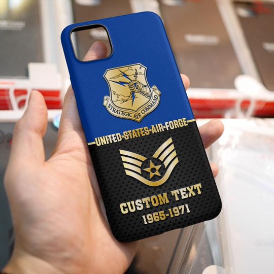 Customized USAF Commands Veteran Proudly Served Phone Case