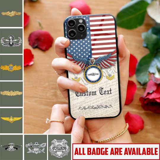 Customized Navy Skill Badges  Phone Case