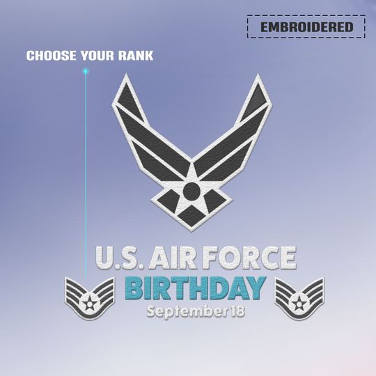 Customized 76th U.S. Air Force Birthday Collection Embroidered Baseball Cap
