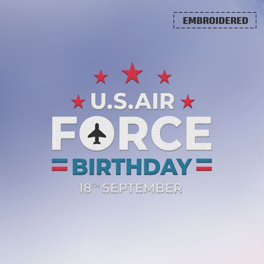 Customized 76th U.S. Air Force Birthday Embroidered Baseball Cap
