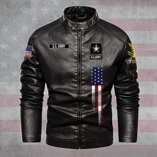 Customized DD-214 Stand Collar Leather Jackets