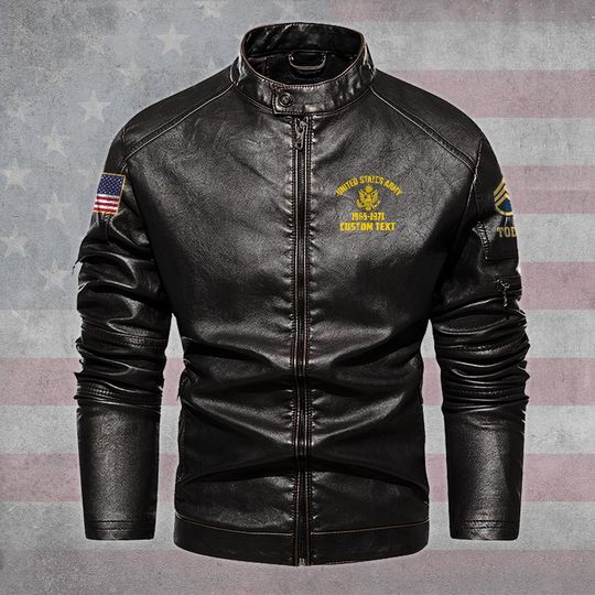 Customized U.S Veteran All Gave Some Stand Collar Leather Jackets