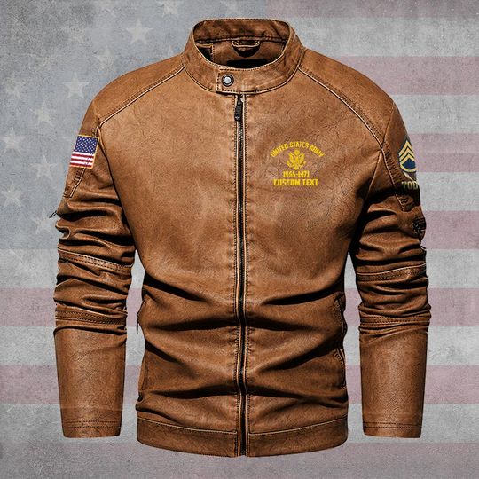 Customized U.S Veteran All Gave Some Stand Collar Leather Jackets