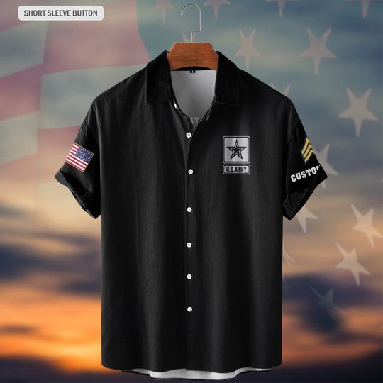 Customized Veteran Shirts Hawaiian Shirt