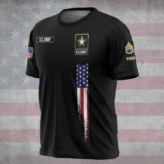TLT0034 | Customized Golden US Veteran 3D Tshirt