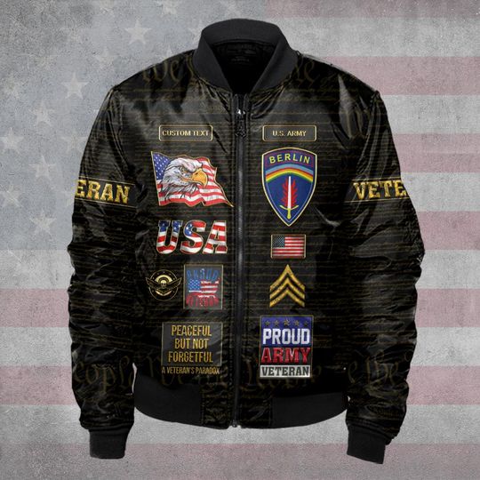 Customized US Army Units Bomber Jacket