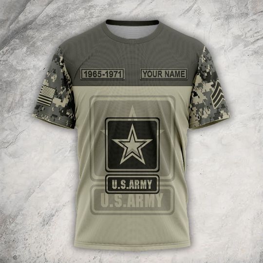 Customized US Military Camouflage 3D T-Shirt