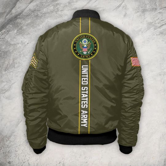 Customized US Veteran Camouflage Bomber Jacket