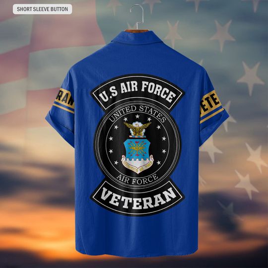 Customized US Air Force Veteran Shirts Hawaiian shirt