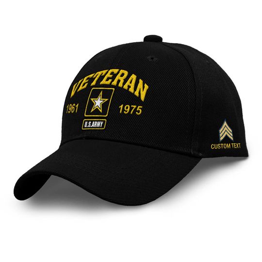 United States Veteran Emblem Embroidered Baseball Cap