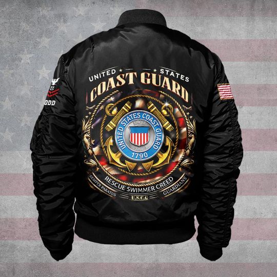 Honor United States Coast Guard Bomber Jacket