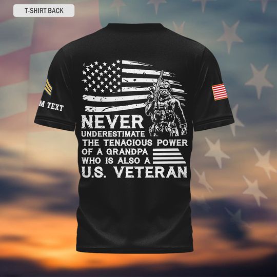 Customized U.S Veteran 3D Tshirt