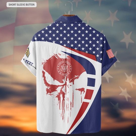 Customized US Military Hawaiian Shirt