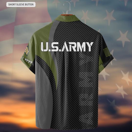 Customized US Military Hawaiian shirt