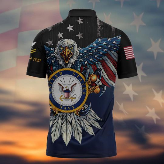 Custom U.S. Navy 3D Polo Shirt