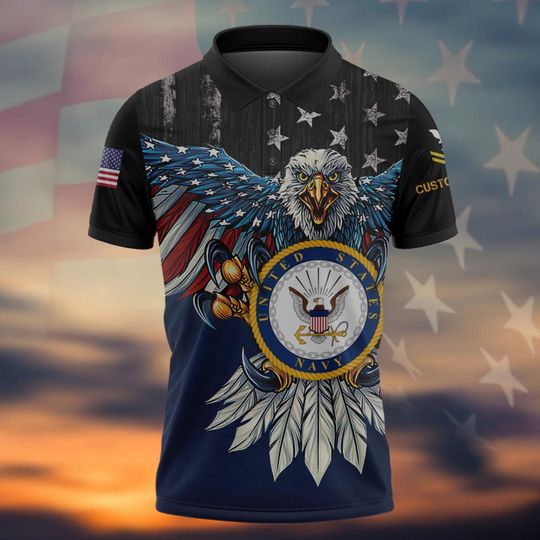 Custom U.S. Navy 3D Polo Shirt