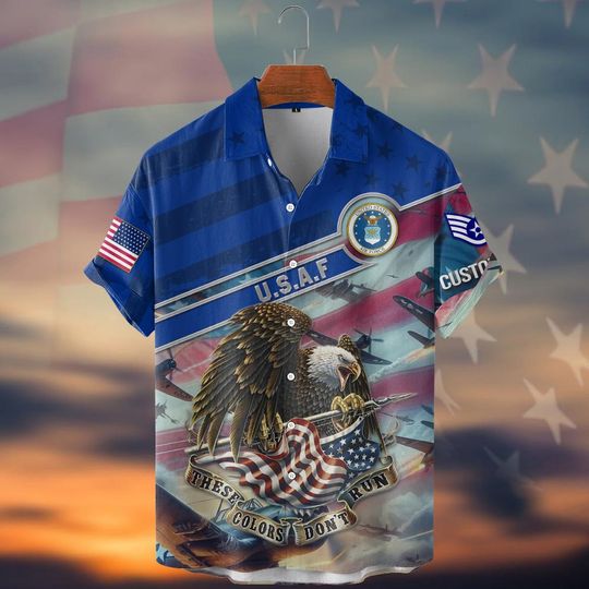Customized US Air Force Veteran Shirts Hawaiian Shirt
