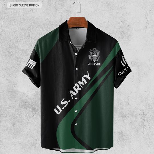 Customized U.S Veteran Hawaiian Shirt