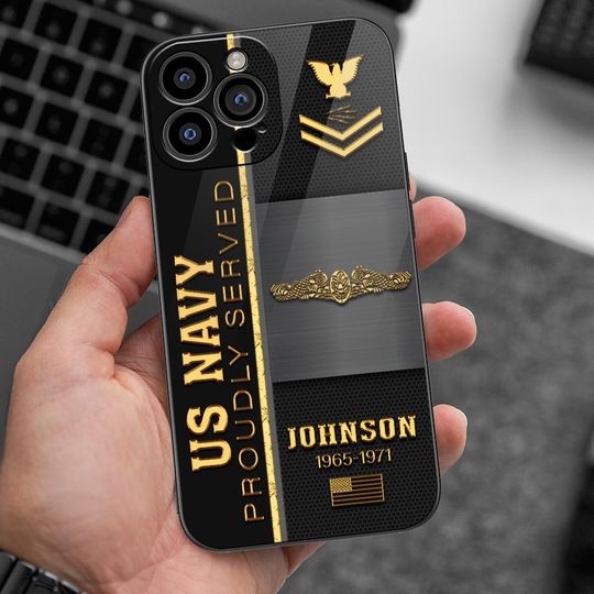 Customized US Navy Badges Proudly Served Phone Case