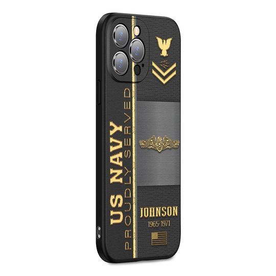 Customized US Navy Badges Proudly Served Phone Case