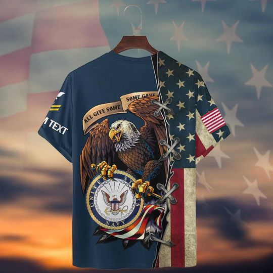 Custom US Navy Veteran 3D T-Shirt