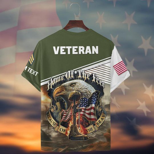 Customized US Army Veteran 3D T-Shirt