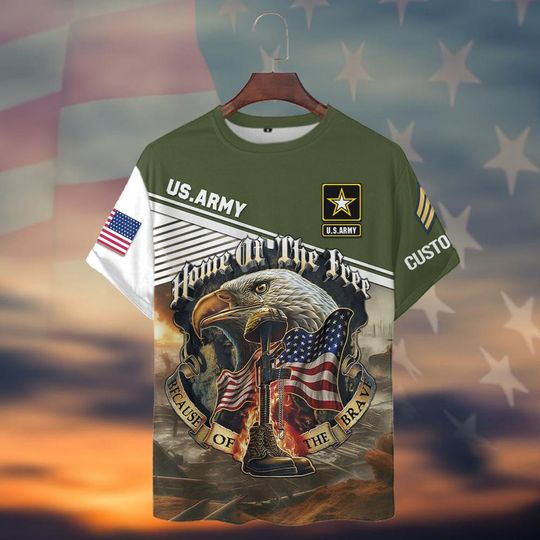 Customized US Army Veteran 3D T-Shirt