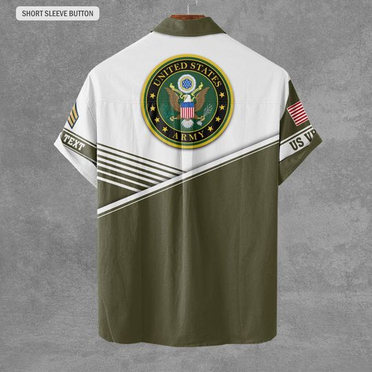 Customized US Military Proudly Served Hawaiian Shirt