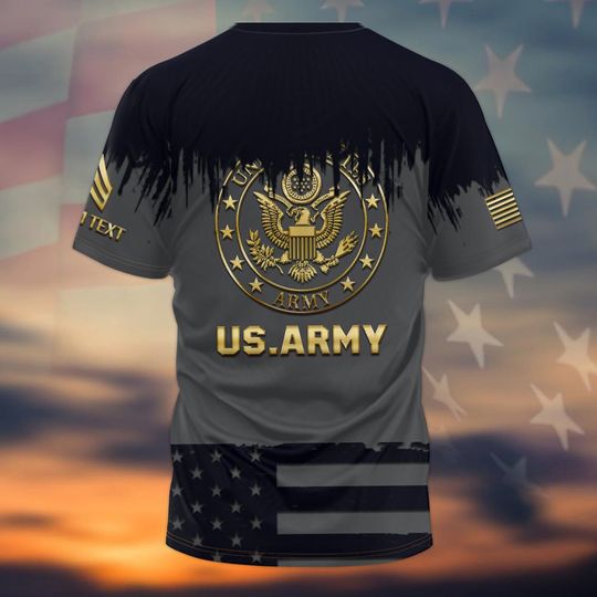 Customized U.S Veteran Proudly Served 3D T-Shirt