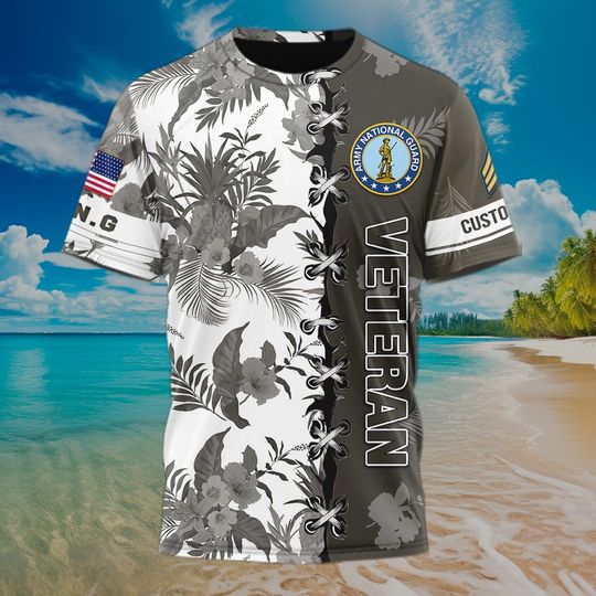 Customized US Army National Guard Veteran T-Shirt