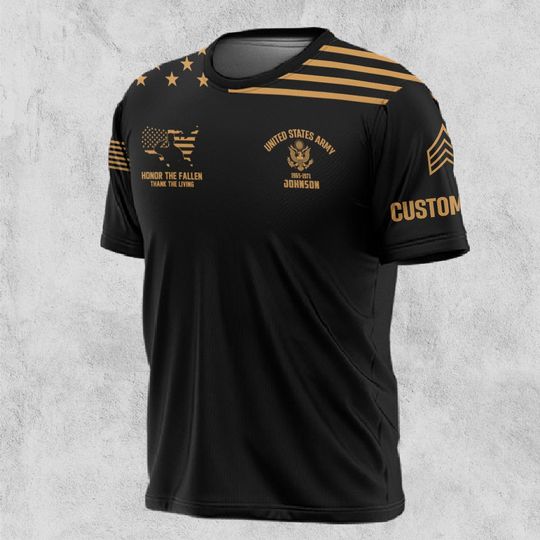 Customized U.S Veteran Honor The Fallen Shirts