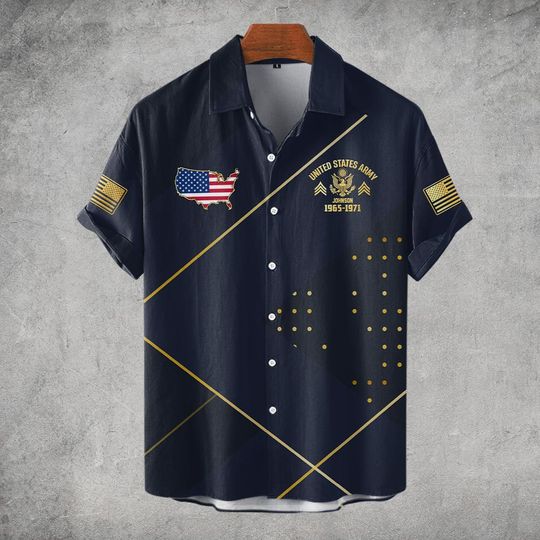 Customized US Veteran Proudly Served Hawaiian Shirt