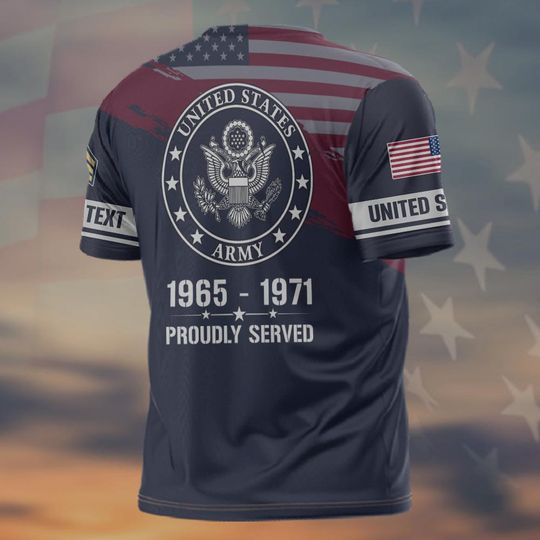Customized U.S Veteran Proudly Served 3D Shirts