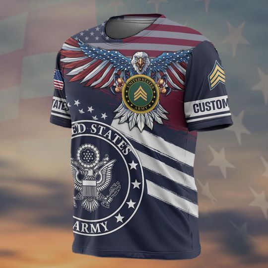 Customized U.S Veteran Proudly Served 3D Shirts