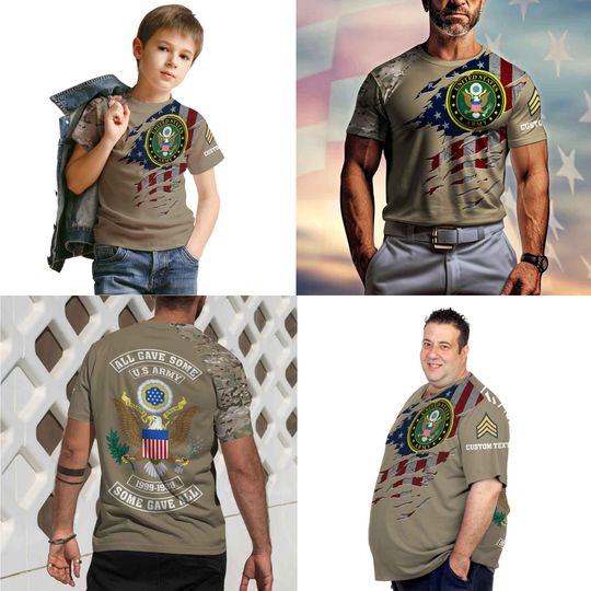 Customized All Gave Some Some Gave All US Military T-Shirt