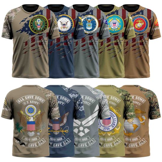 Customized All Gave Some Some Gave All US Military T-Shirt