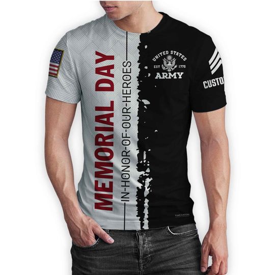 Memorial Day 3D T-Shirt God Bless Our Fallen Heroes