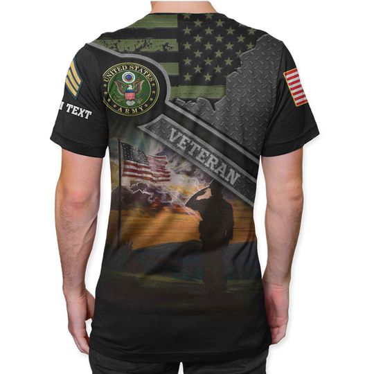 Customized Veteran 3D T-Shirt