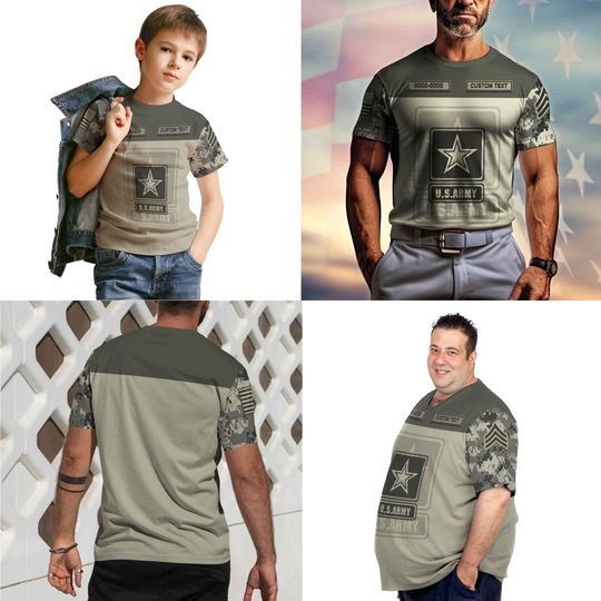 Customized US Military Camouflage  3D Shirt