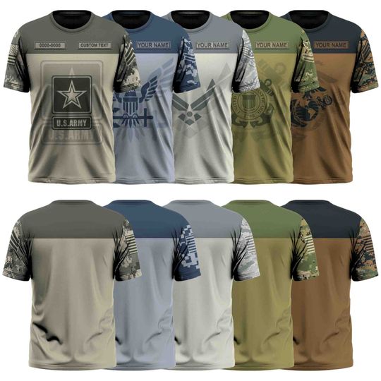 Customized US Military Camouflage  3D Shirt