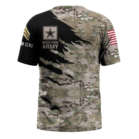Customized Camouflage U.S. Veteran T-Shirt