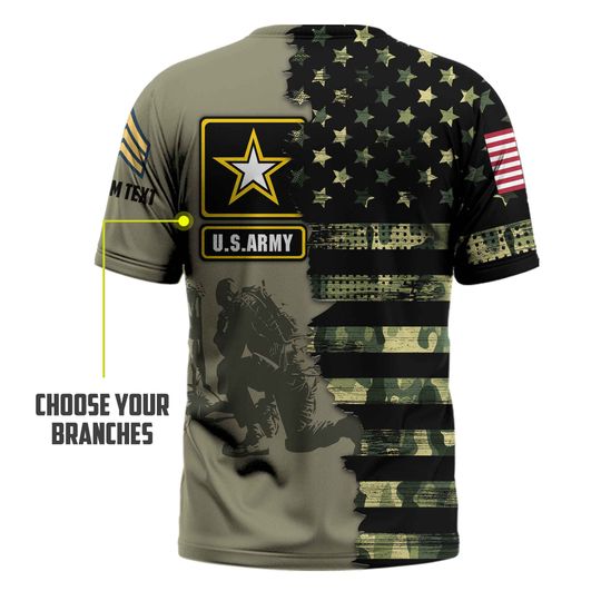 Customized U.S. Veteran  3D Shirt