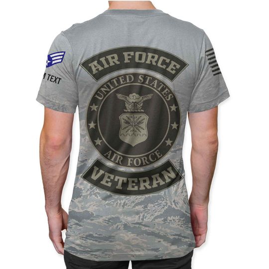 USAF Veteran Camouflage Fade Design 3D Shirts