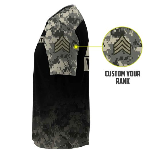 Customized US Veterans Camouflage Pattern  3D Shirts
