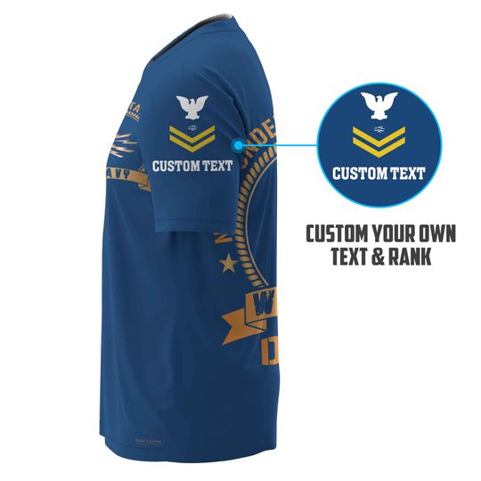 Customized Navy Ratings T-Shirt x “Never Underestimate An Old Man Who Has A DD-214 ” 3D shirt