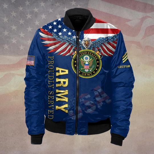 Customized US Military Respect Is Earned Not Given Bomber Jacket
