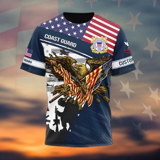 Customized US Coast Guard Veteran T-Shirt