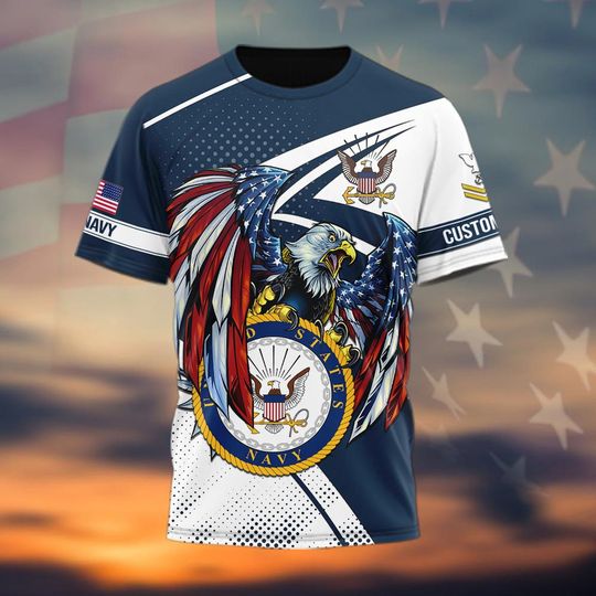 Customized US Navy Veteran 3D Shirts